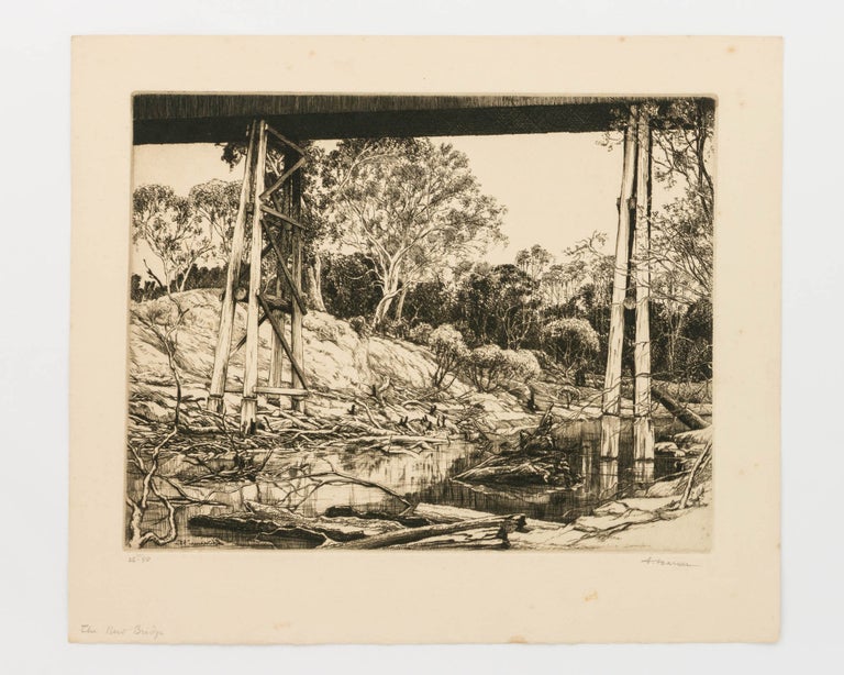 Item #100184 'The New Bridge'. Albert Edward WARNER, New Zealand Britain, and Australia, Ernest.
