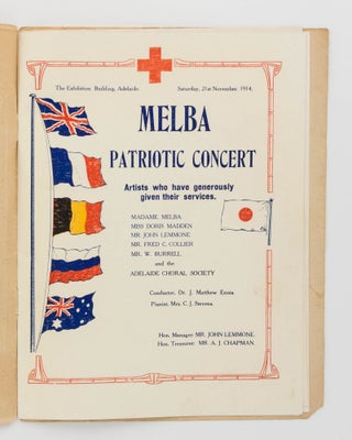 Souvenir. Melba Patriotic Concert. Exhibition Building, Adelaide, 21st November, 1914 [cover title]