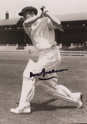 Item #100388 A number of signed cricketing photographs of Don Bradman are available; although...