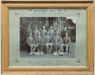 Item #100633 A vintage photograph of the St Peter's College team in 'Inter-Collegiate Cricket,...