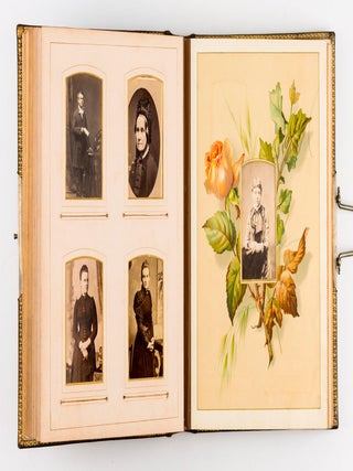 A collection of six nineteenth century photograph albums containing nearly 300 portraits of three generations of the Hawkins and Robertson families