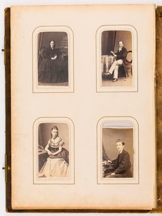 A collection of six nineteenth century photograph albums containing nearly 300 portraits of three generations of the Hawkins and Robertson families
