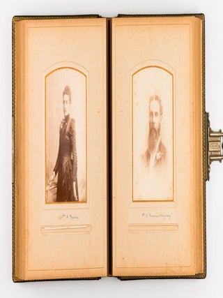 A collection of six nineteenth century photograph albums containing nearly 300 portraits of three generations of the Hawkins and Robertson families