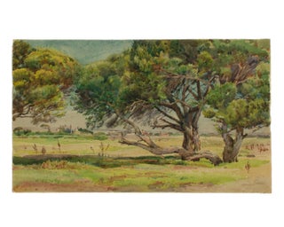 Item #100805 An original watercolour painting, possibly of a sparsely settled Adelaide seaside...