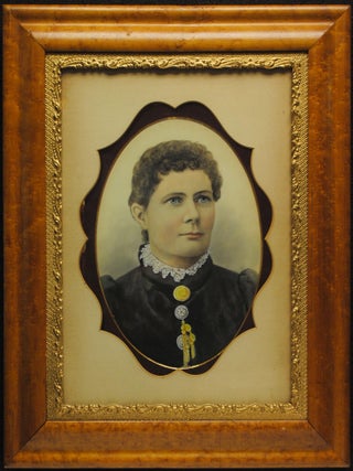 Item #101124 A fine nineteenth century example of a hand-painted head-and-shoulders opalotype...