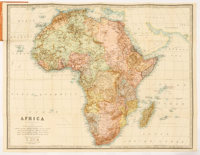 Item #101234 The Investors' and Newspaper Readers' Pocket Map of Africa, 1901 [cover title]. Map: Africa, G. H. JOHNSTON.