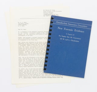 Item #101918 Chamberlain Innocence Committee. New Forensic Evidence in support of an Inquiry into...