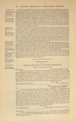 Report of the Commissioners of Railways, 1848. [Together with] Report ... 1848, Part 2. [Together with] Report ... 1849