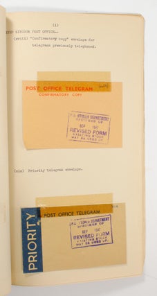 A collection of approximately 77 printed items of stationery relating to telegraphs and telegrams from various companies in Canada, the USA, the United Kingdom and Ireland (circa 1947)