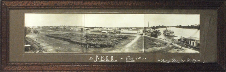 Item #102509 'Berri, 1921'. A vintage sepia-toned panorama (100 × 460 mm) comprising three original gelatin silver photographs of approximately equal size. Berri, Harry KRANTZ, photographer.