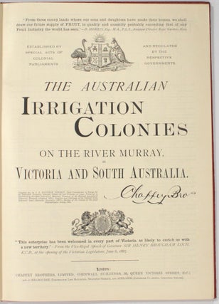 The Australian Irrigation Colonies on the River Murray, in Victoria and South Australia