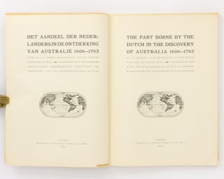Item #102612 The Part borne by the Dutch in the Discovery of Australia, 1606-1765. [Het Aandeel...