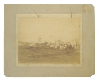 Item #102740 Three large albumen paper photographs, captioned in ink on the verso of each mount...