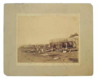 Three large albumen paper photographs, captioned in ink on the verso of each mount 'Palmerston, Port Darwin, NT, destroyed by Tornado, December, 1896'