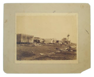 Three large albumen paper photographs, captioned in ink on the verso of each mount 'Palmerston, Port Darwin, NT, destroyed by Tornado, December, 1896'