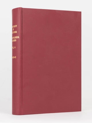 Item #103765 Anthropological Records 4:1. Culture Element Distributions: XII: Apache-Pueblo; ...