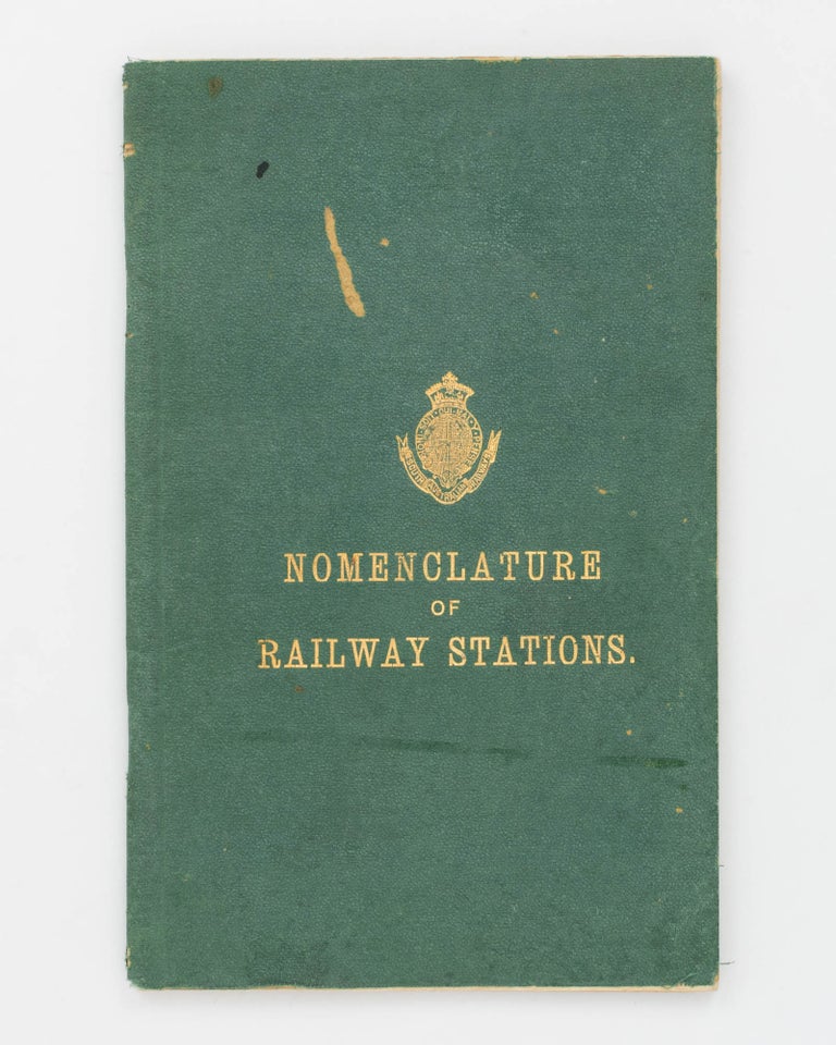 Item #104144 Names of South Australian Railway Stations with their Meanings and Derivations. Alfred N. DAY.