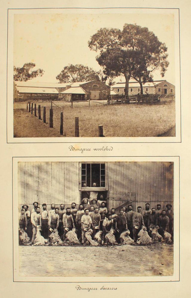 Item #104208 Four original vintage albumen paper photographs of Bungaree Station, near Clare in South Australia. Captain Samuel White SWEET.