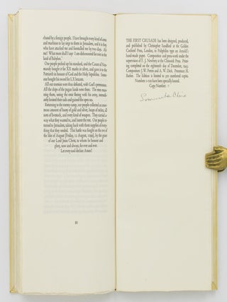 The First Crusade. The Deeds of the Franks and Other Jerusalemites, translated into English for the first time by Somerset de Chair. Engravings by Clifford Webb