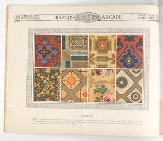 A Complete and Comprehensive Catalogue of Artistic Furniture by Hoopers Ltd [title printed on the inside front cover]. [With Compliments from 'The Home Makers'... Hoopers Furnishing Arcade Ltd, Hindley and Leigh Streets, Adelaide (cover title)]