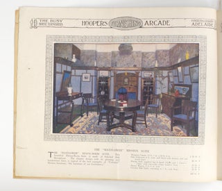 A Complete and Comprehensive Catalogue of Artistic Furniture by Hoopers Ltd [title printed on the inside front cover]. [With Compliments from 'The Home Makers'... Hoopers Furnishing Arcade Ltd, Hindley and Leigh Streets, Adelaide (cover title)]