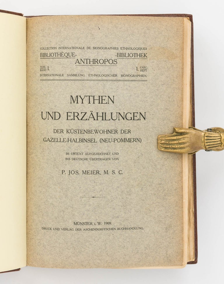 Item #105105 Mythen und Erzahlungen der Kustenbewohner der Gazelle-Halbinsel (Neu-Pommern). Paul Josef MEIER.