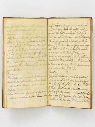 A manuscript journal kept by an English emigrant to the Australian and Californian goldfields, most likely one Henry Robinson, between December 1848 and December 1852. It includes details of the voyage, accounts of time on shore in Adelaide, Hobart Town, Tahiti and Hawaii, and several pages recounting prospecting near Ballan