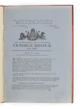 Draft of a Bill to Constitute the Commonwealth of Australia