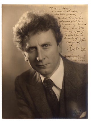 Item #105365 A large vintage portrait photograph of Australian-born musician and composer Percy...