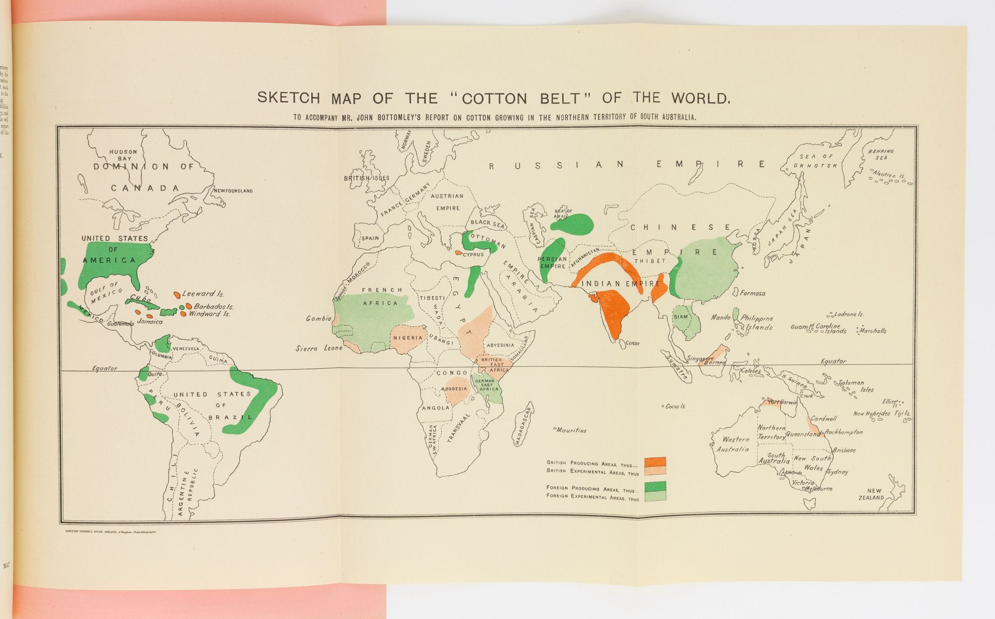 Cutton Map Cotton-Growing in the Northern Territory. Report ... 1904 | Northern ...
