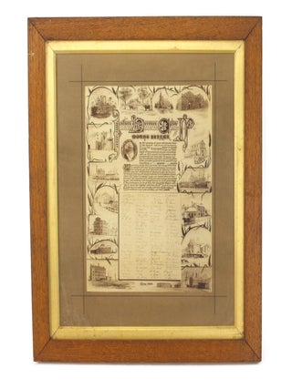 Item #105467 A very large albumen silver photograph, reproducing an illuminated address presented...