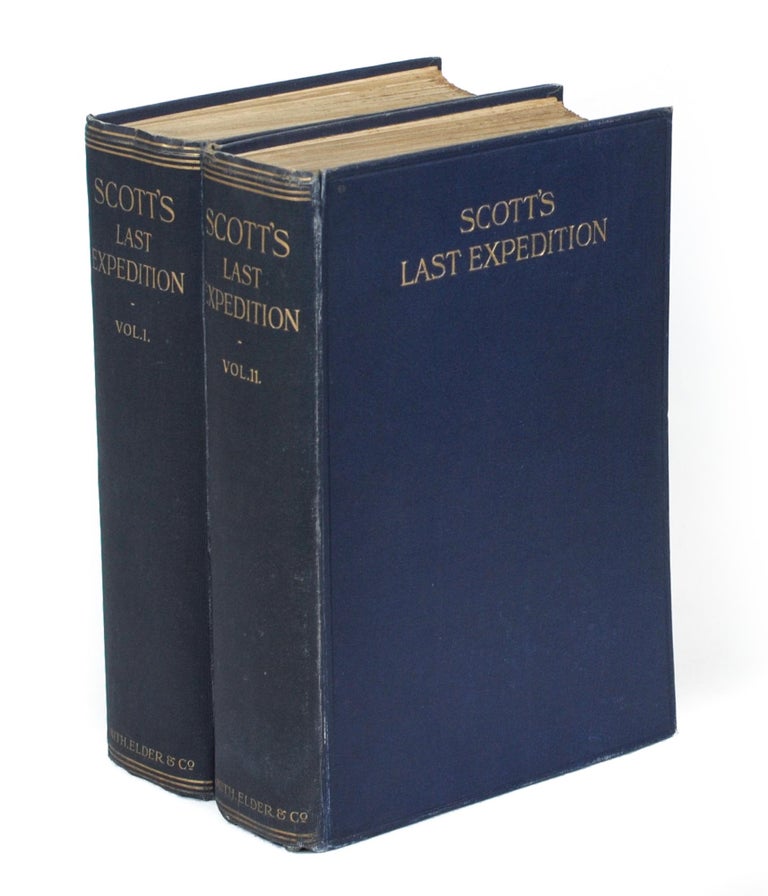 Item #105515 Scott's Last Expedition. Volume 1: Being the Journals of Captain R.F. Scott ... Volume 2: Being the Reports of the Journeys and the Scientific Work undertaken by Dr E.A. Wilson and the Surviving Members of the Expedition. Arranged by Leonard Huxley. Captain Robert Falcon SCOTT.