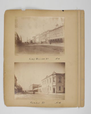 Item #105523 Four original albumen paper photographs mounted on one sheet of card from a...