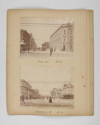Item #105525 Four original albumen paper photographs mounted on one sheet of card from a...