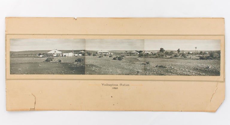 Item #105564 A 1935 panorama of Yudnapinna Station, situated approximately 80km north-west of Port Augusta. Yudnapinna Station.