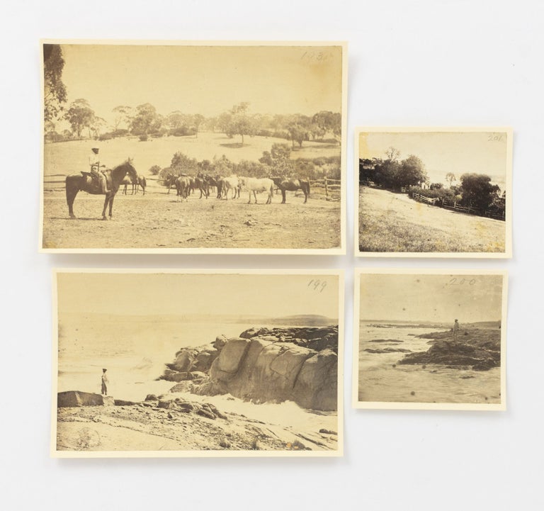 Item #105589 A group of four nineteenth-century photographs featuring Thomas Walker Higgins, a pioneer of Currency Creek and Middleton, about 80 kilometres south of Adelaide. Thomas Walker HIGGINS.