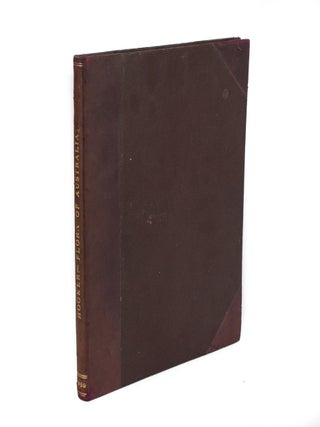 On the Flora of Australia, its Origin, Affinities, and Distribution; being an Introductory Essay to the Flora of Tasmania... Reprinted from the Botany of the Antarctic Expedition, Part III, Flora of Tasmania, Vol. I