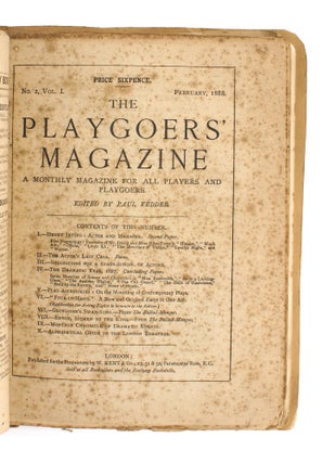 Item #105939 The Playgoer's Magazine. A Monthly Magazine for all Players and Playgoers. Volume 1,...