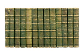 Punch and London Charivari. Volume the First [to] Volume 25 [a uniformly-bound run of the first 25 bi-annual volumes, bound as 13]