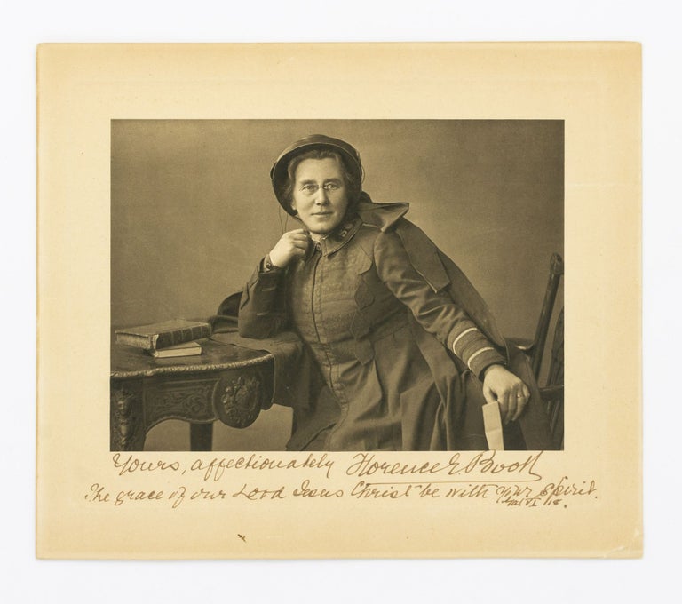 Item #106023 A fine photogravure portrait of Florence Eleanor Booth (1861-1957), wife of Bramwell Booth, Second General of The Salvation Army. Salvation Army.