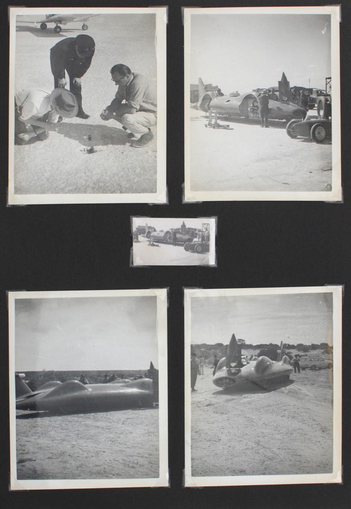 Item #106376 An album of photographs of the unsuccessful 1963 attempt on the World Land Speed Record by Donald Campbell at Lake Eyre in South Australia. Sir Donald CAMPBELL.