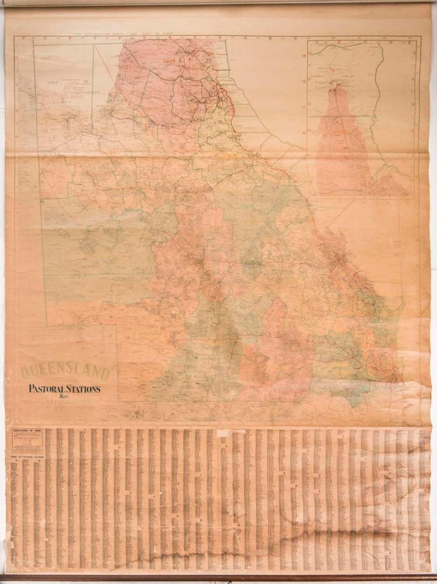 Map of Queensland showing Pastoral Stations &c