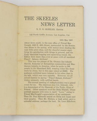 The Skeeles News Letter. For Friends in Australia and Elsewhere [sub-title from Number 2]. [Number 1], 18 May 1907 to Number 17, 24 July 1909