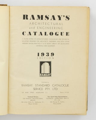Ramsay's Architectural and Engineering Catalogue. A Filing System of Manufacturers' Catalogues and Technical Bulletins designed for Architects, Engineers and such other Persons whose Practice it is to select, specify or use Building Materials and Equipment. 1939 Edition