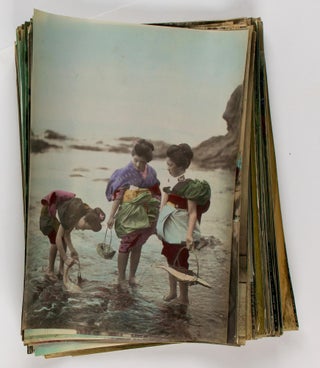 Item #107791 A collection of 89 late nineteenth-century hand-coloured albumen paper photographs...