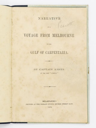 Item #107815 Narrative of a Voyage from Melbourne to the Gulf of Carpentaria. Burke, Wills