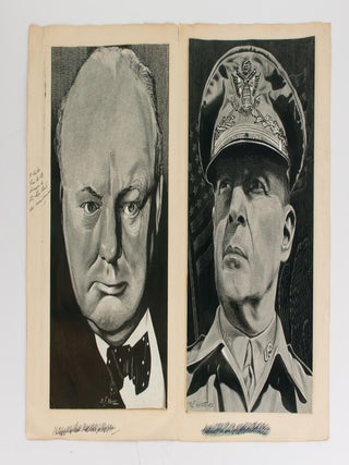 A series of eight original portrait illustrations by the Australian artist Stuart Wade in 1942-43