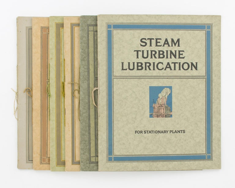 Item #108004 Steam Turbine Lubrication for Stationary Plants. [Together with] Stationary Steam Engines. Steam Valve and Cylinder Lubrication; Stationary Diesel Engines and their Lubrication; Oil Engines. Surface Ignition Type; Bearings and their Lubrication [and] Refrigerating Plant Lubrication. Industrial Series. Trade Catalogues.