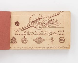 AAMC 'Patches'. Adelaide 1938 [cover title]. Australian Army Medical Corps AIF Interstate Reunion, Adelaide, April 25, 1938. Also including British, New Zealand Expeditionary Force Field Ambulances and other Dominion Army Medical Corps