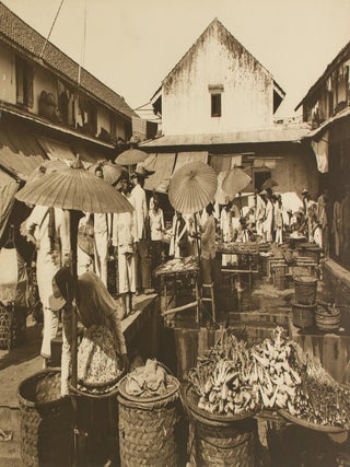 Item #108641 'A Javanese Market Place' [a vintage sepia-toned carbon print on the original...
